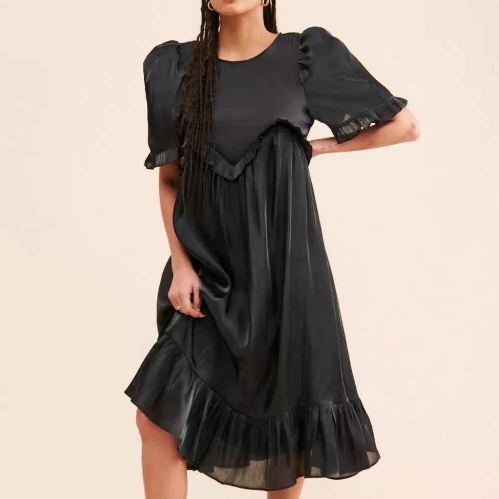Sister Jane Barre Ruffle Midi Dress NWOT